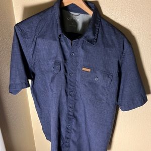 Orvis Mens SS Fishing Shirt Color Blue Size Medium
